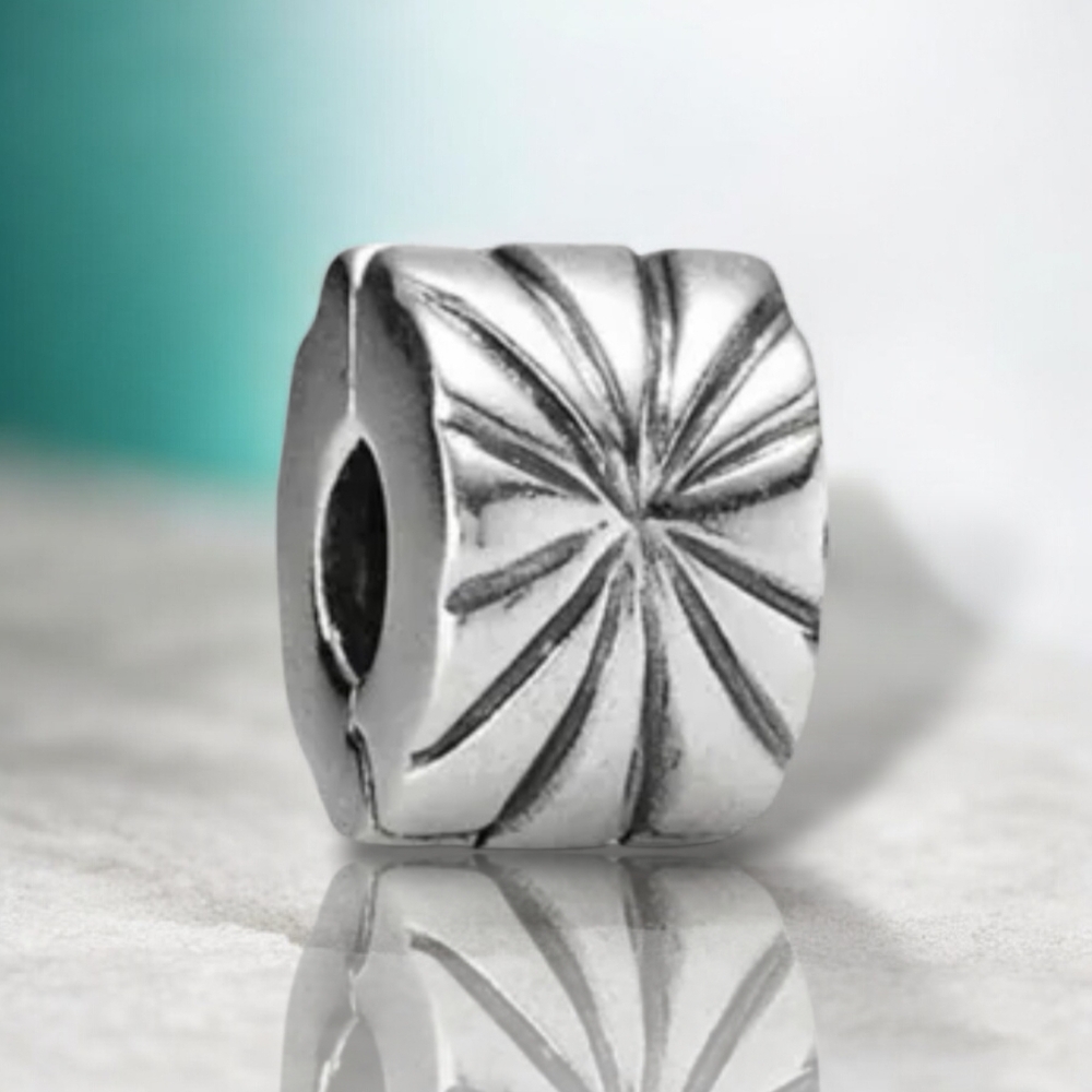 Pandora Sterling Silver Sunburst Clip Charm 790210 Retired